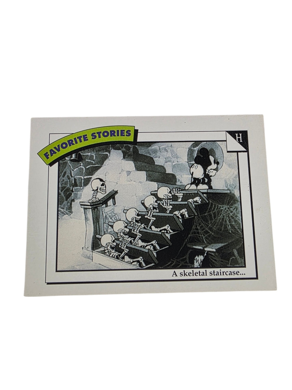 1991 Disney Trading Card White Black Green Accent - Favorite Stories